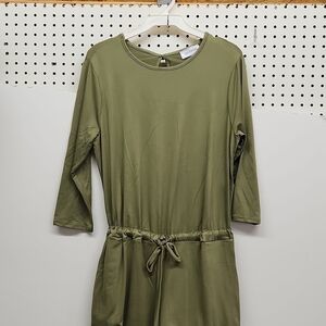 Ces Femme Lt Olive Green Jumpsuit NWOT